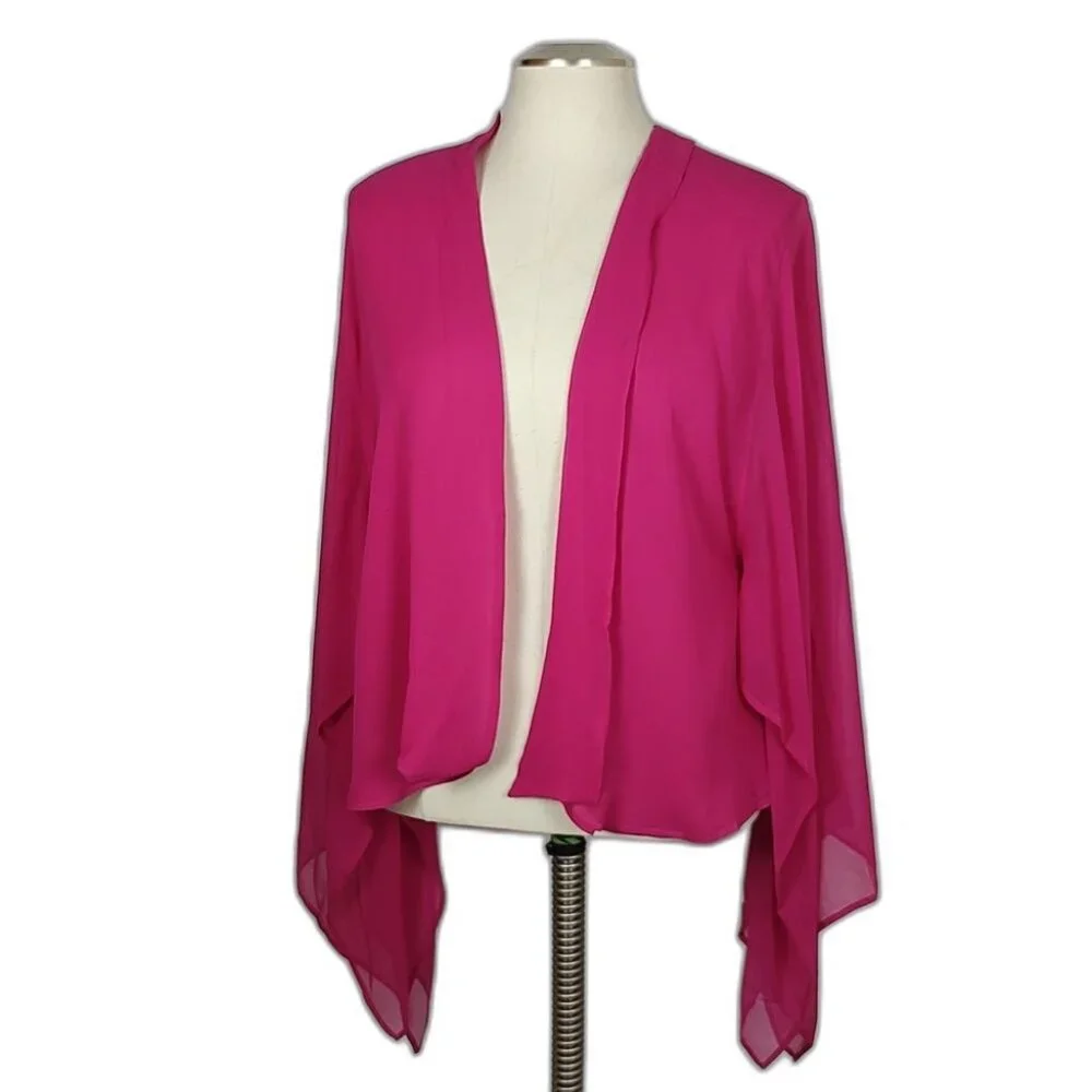 🩷HP🩷 Yves St Laurent Rive Gauche Haute Pink Chiffon Gown Cover-Up Rare! - Picture 6 of 14